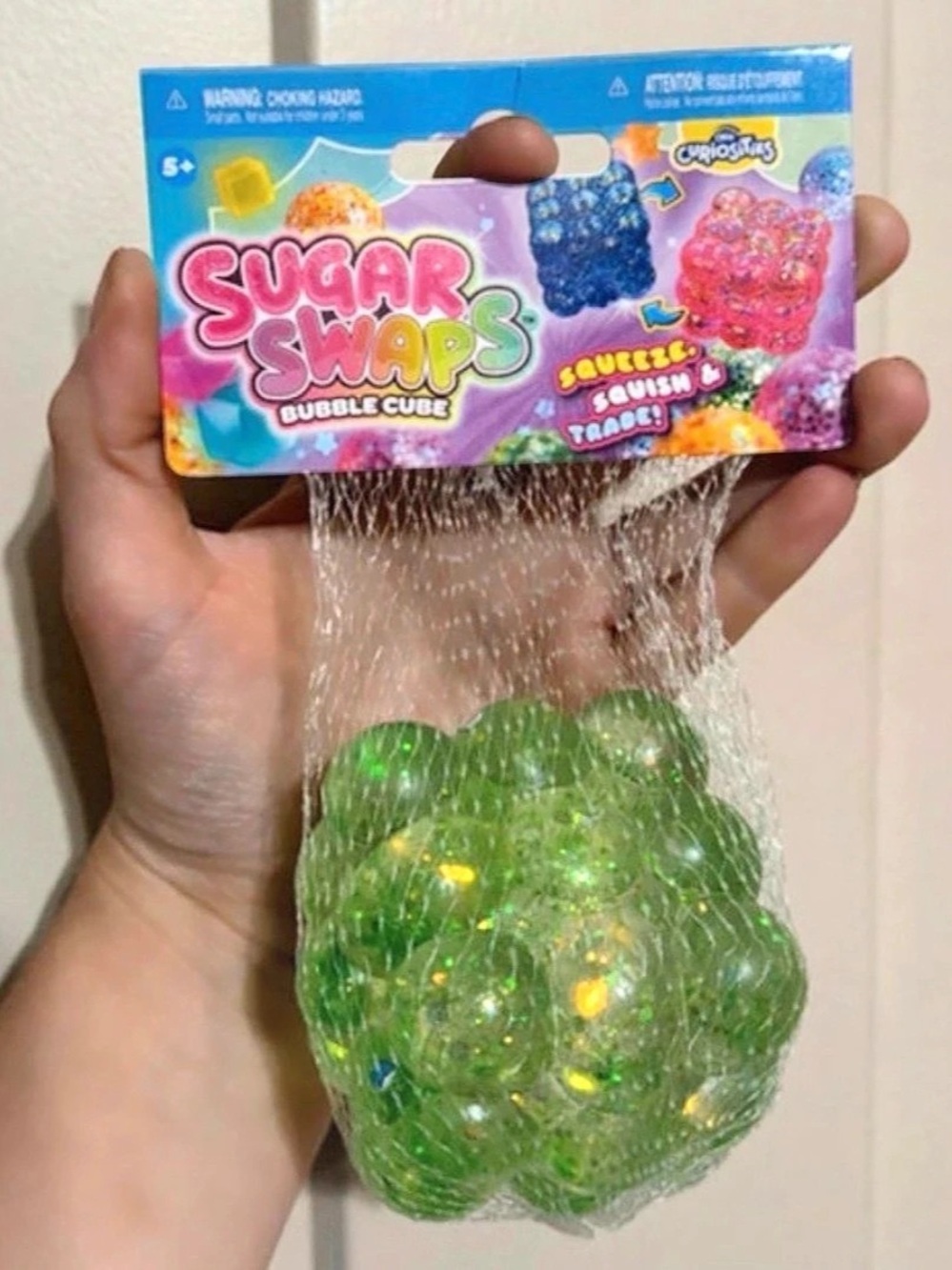 ORB Curiosities Sugar Swaps Bubble Cube Green Toy